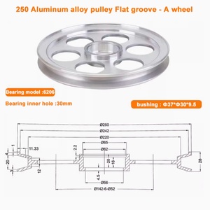 D250 รอกอลูมิเนียมแบบมีโครงลวดพร้อมลูกปืน 6206 สำหรับเครื่องรีดขึ้นรูป - Product Image 4
