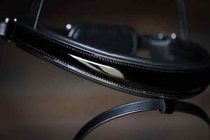 Brida de caballo de charol Mega Bling Wave Brow Band Heavy Padded Anatomic Air Pressure Headpiece Quality Horse Proveedor - Product Image 2