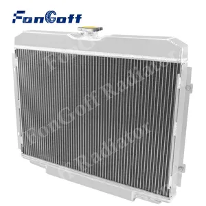 FonGoff 3 baris Radiator aluminium + kipas kafan untuk Ford Mustang Mercury Cougar V88 1967-1970