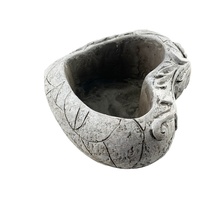 Ventes en gros de pots de fleurs en ciment écologiques en forme de cœur, pots contemporains pour plantes succulentes, pots de sol