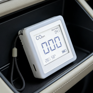 Détecteur de monoxyde de carbone AECTEC C601-180, batterie de 180 jours, alarme réglable 0-2000 ppm, son + vibration + LED, large plage de détection, compteur de CO - Product Image 1