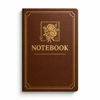 Carnet de notes A5 personnalisé à couverture rigide en PU marron – Idéal pour les affaires, l'écriture et comme cadeau