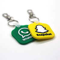 Llaveros Personalizados de Goma PVC y Silicona 3D con RFID y NFC para Redes Sociales Tarjeta de Reseñas de Instagram