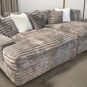 <span class=keywords><strong>Sofa</strong></span> kompresi furnitur ruang tamu Eropa, <span class=keywords><strong>sofa</strong></span> ruang tamu teater ukuran <span class=keywords><strong>king</strong></span> berbulu hitam - Product Image 5