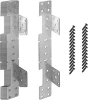 Connecteur de limon d'escalier de pont en acier noir réglable en zinc galvanisé Sangles d'attache Support de connexions de bande de roulement Support zingué