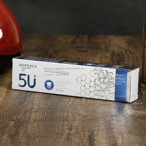 Thẻ Trắng Gấp Bao Bì Hộp Lá Bìa Có Thể Tái Chế Thực Phẩm Cấp Phẳng Hình Chữ Nhật Uv-In Vàng Nổi Kem Đánh Răng - Product Image 5