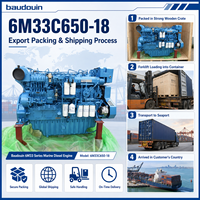 Prix d'usine SCDC Baudouin Série 6M33 478 kW 650 ch 1800 tr/min Moteur marin 6M33C650-18 pour bateau de pêche, bateau de travail, remorqueur