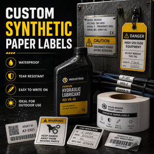 Etiquetas de Papel Sintético Personalizadas, Resistentes al Agua y al Aceite, Duraderas, para Barriles de Productos Químicos Industriales - Product Image 3