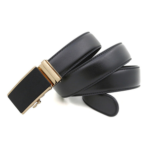 Sabuk Kulit Asli Kustom Bermerek Sabuk Pria Otomatis untuk Kulit Sapi Dapat Mencetak Logo Sabuk Ratchet Pabrik - Product Image 4