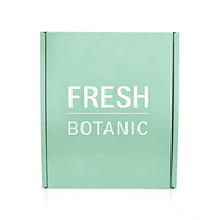 Boîte en carton personnalisée avec logo, boîte d'expédition personnalisée imprimée en vert menthe pour les ensembles de produits à thème botanique et parfums d'intérieur