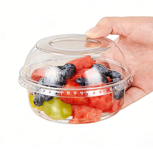 Tazón Redondo Desechable, Ecológico y Biodegradable de Plástico con Tapa para Ensaladas y <span class=keywords><strong>Pasta</strong></span>, para Bodas y Fiestas, con Logotipo Personalizado - Product Image 3