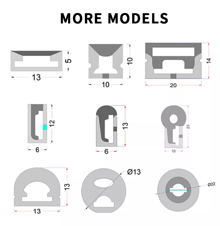 Customized 10*23mm rgbic Led Silicone Neon Light waterproof Neon Strip Indoor or Outdoor Decor