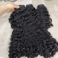 Lots de Cheveux Humains Bruts 100% Naturels Non Traités, Bouclés Style Birman et Indien, Cuticules Entièrement Alignées, Cheveux Remy, Cheveux Bruts Cambodgiens pour la Vente en Gros