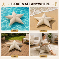 Fauteuil flottant en forme d'étoile, coussin flottant imperméable pour piscine, lac, plage, vacances