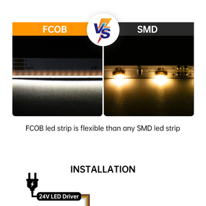 ไฟ LED 640 ดวง CCT 24V แบบ COB ความยาว 5 เมตร สำหรับตกแต่งตู้ ตกแต่งบ้าน ไฟเพดาน - Product Image 2