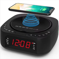 Multi-fonction Dual Stereo speaker CD/DVD Player BT USB Display dengan pengisian nirkabel dan jam dan Alarm CD Boombox