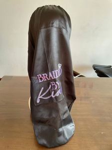 Custom Logo <b>Extra</b> Xl <b>Large</b> Jumbo Headband Long Braid Elastic Band En Satin Silk Sublimation Bonnet - Product Image 2