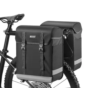 Jetsharkマウンテンバイク両面大容量サイクリングバッグ自転車リアラックパックバイクサドルバッグ自転車リアシートバッグ