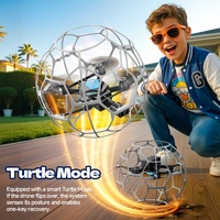 Drone de football 4DRC V51 grand format sans balais avec mode Tortue, caméra 720P, WiFi FPV, écran LCD, télécommande, grand quadricoptère RC, vol stable