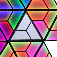 Nouveau plafonnier LED RGBIC Programmable Triangle lampe 12/24V adressable DMX LED panneau applique murale pour Bar lumières scène événement