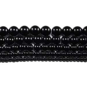 <b>Black</b> Glass Beads Round Loose Beads For Jewelry Making Wholesale DIY Accessories Size 4mm 6mm 8mm 10mm 12mm - Product Image 5
