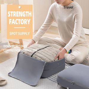 Sac de compression portable et étanche pour vêtements de voyage, doudounes, sacs de rangement pour couettes avec fermeture éclair - Product Image 5