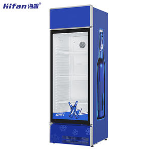 Réfrigérateur commercial à <span class=keywords><strong>porte</strong></span> vitrée pour boissons et congélateur vertical avec refroidissement par air - Équipement de réfrigération à <span class=keywords><strong>double</strong></span> zone - Product Image 2