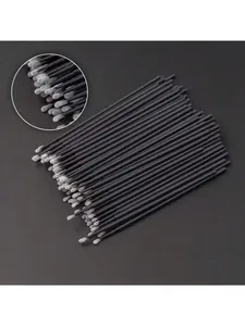 100 unids/lote de hisopos de limpieza de extensión de pestañas de plástico, aplicadores removedores de pegamento para levantamiento de pestañas, maquillaje Microblade desechable ecológico - Product Image 6