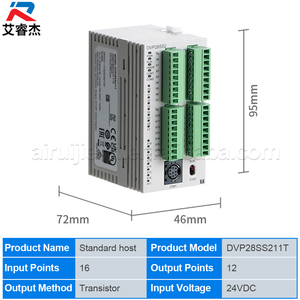 Módulo PLC DVP28SS211R Nuevo y Original, Controlador Lógico Programable Serie DVP-SS2, DVP28SS211T, 16 Entradas, 12 Salidas, CPU Host - Product Image 3
