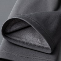 Camiseta Térmica Unisex de Manga Larga con Cuello Redondo, Forro Polar, Ajuste Holgado, Puños Planos Sin Ribete, Lisa, para Personalizar con Logotipo, Venta al por Mayor, 280G