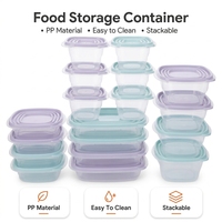 Récipients alimentaires en plastique micro-ondables de préparation de repas de qualité alimentaire sans BPA avec couvercles boîtes de rangement rectangulaires réutilisables pour le déjeuner