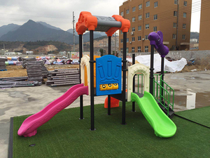 Qiao Qiao trẻ em vui chơi giải trí công viên giá rẻ thiết bị sân chơi ngoài trời đơn giản nhựa trượt chơi thiết lập cho trẻ em - Product Image 4