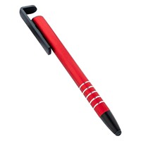 Stylo multifonctionnel trois-en-un avec support de téléphone, impression de logo possible, stylo à bille, écran tactile capacitif, stylo en métal