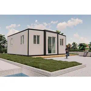 Expandable Folding Foldable 40ft Container Homes Prefabricated Office South Korea Flat Pack Modular Shipping House For Sale