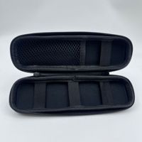 EVA Make-up Pinsel Aufbewahrungsetui mit Reißverschluss - Leichtes Wasserfestes Kompaktes Tragbares Schwarzes Schönheitspinsel-Etui