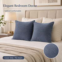 Housse de coussin carrée décorative en tissu tissé texturé doux OEM ODM pour la maison
