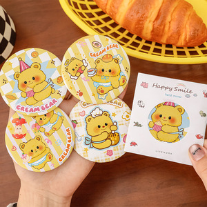 Specchietto Tascabile Rotondo con <span class=keywords><strong>Stampa</strong></span> Orsetto Cartoon per Ragazze, Mini <span class=keywords><strong>Specchio</strong></span> Kawaii all'Ingrosso - Product Image 1