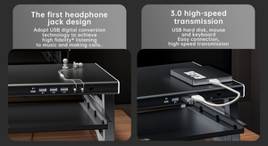Support d'écran d'ordinateur double couche avec lumière respirante et extension USB3.0, prenant en charge deux écrans simultanément - Product Image 6