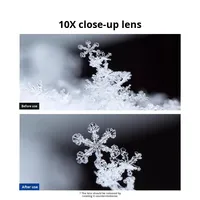 Objectif grand angle et macro 2 en 1 NEEWER pour Sony ZV1 - Grand angle 0,75X, Macro 10X, Verre optique 30 couches, Filetage 49 mm/62 mm Noir/Blanc