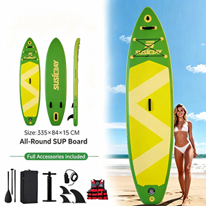 Planche à pagaie gonflable SUP 335x84x15cm, double couche, PVC épaissi, EVA écologique, durable, pour tous les âges, loisirs, <span class=keywords><strong>surf</strong></span> - Product Image 6