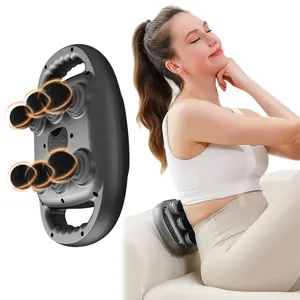 Altı kafa derin doku şarj edilebilir vücut masaj tabancası 9 dişliler ile elektrik shiatsu boyun geri masaj ısı titreşim