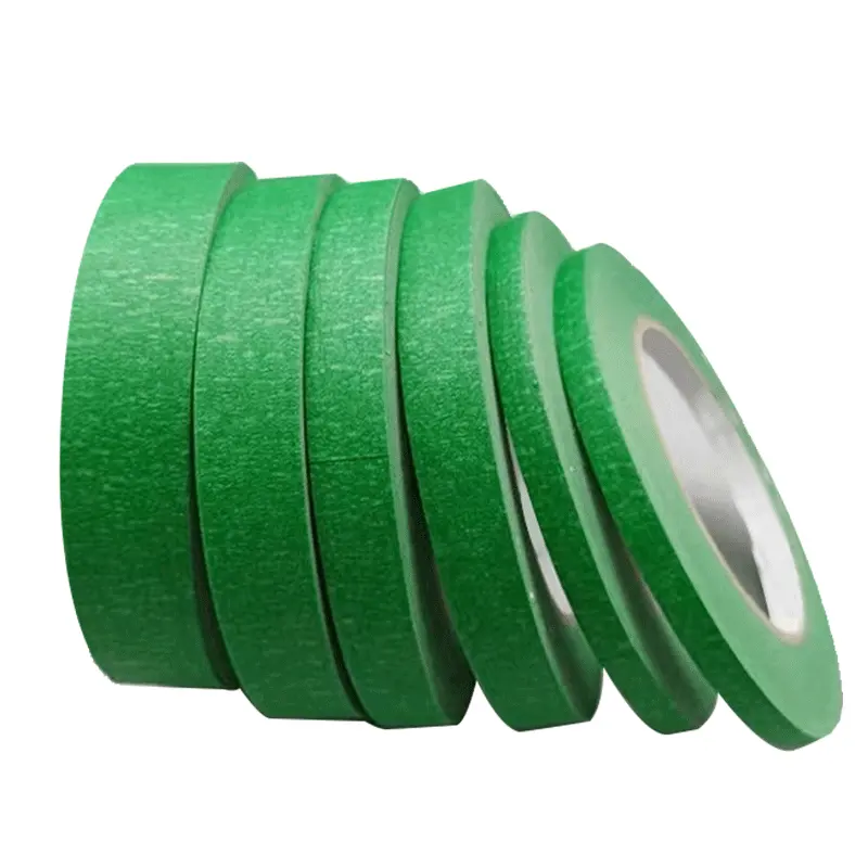 Высокотемпературная креповая бумага зеленая автомобильная краска общая Автомобильная Маскировочная лента зеленая