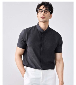 Camisas de Exportación de China para Hombre, Camisa Blanca de Verano, Estilo Casual, Retro, de Manga Corta, Acepta Personalización, Precio Más Bajo - Product Image 2