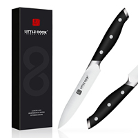 Couteau utilitaire professionnel de 5 pouces en acier inoxydable 5Cr15MoV avec manche en ABS pour la cuisine en restaurant, ensemble de couteaux de cuisine tranchants et durables