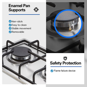 Table <span class=keywords><strong>de</strong></span> <span class=keywords><strong>cuisson</strong></span> à <span class=keywords><strong>gaz</strong></span> 2 brûleurs, 30 cm en acier inoxydable avec protection automatique contre l'extinction <span class=keywords><strong>de</strong></span> la flamme 4200 W, <span class=keywords><strong>gaz</strong></span> naturel et <span class=keywords><strong>propane</strong></span>, GH3020SS2E1E - Product Image 6