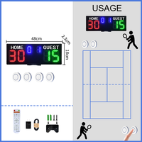 Nouveau Tableau de Score Numérique Sans Fil Amélioré à Bouton Poussoir, Compteur de Points Portable LED pour Terrains de Tennis et de Padel