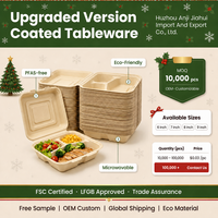 Bol en bagasse biodégradable thermoscellable et résistant à la chaleur pour boîte à lunch jetable en bagasse, assiettes jetables personnalisées