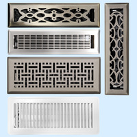 Registre de plancher victorien décoratif en métal de haute qualité Bronze huilé HVAC Rectangle de ventilation d'air en acier inoxydable