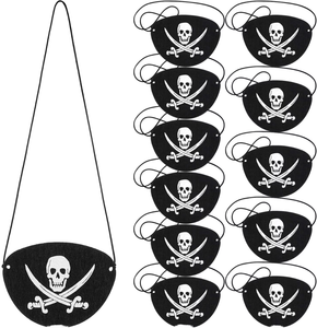 Masque de Pirate d'Halloween pour enfants squelette borgne capitaine Cosplay Costume pour fêtes à thème imprimé feutre fête approvisionnement - Product Image 1