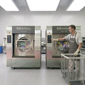 Laveuse et sécheuse industrielle pour hôtels et blanchisseries commerciales, capacité de 15 kg <span class=keywords><strong>à</strong></span> 150 kg, pour vêtements et textiles. - Product Image 1